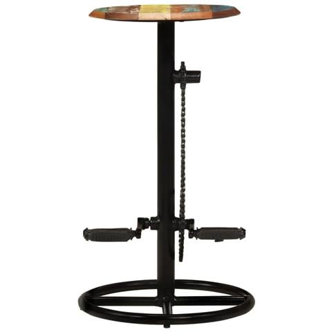 Sedie Da Bar 2 Pz In Legno Massello Di Recupero 38x76cm - Foto 2