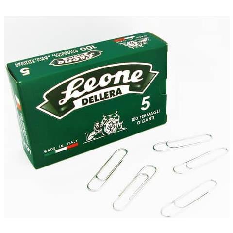 Scatola 100 Fermagli N. 5 Mm49 Zincati Antiruggine Leone - Foto 2