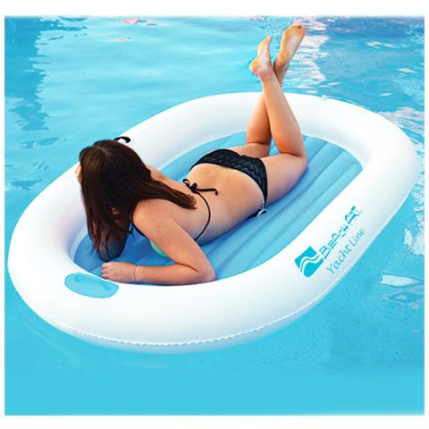 Materassino Ovale Isola Gonfiabile Yacht Line Mare Piscina Pvc 185x117 - Foto 1
