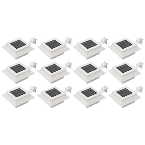 Lampade Solari Da Esterni 12 Pz A Led Quadrate 12 Cm Bianco - Foto 1