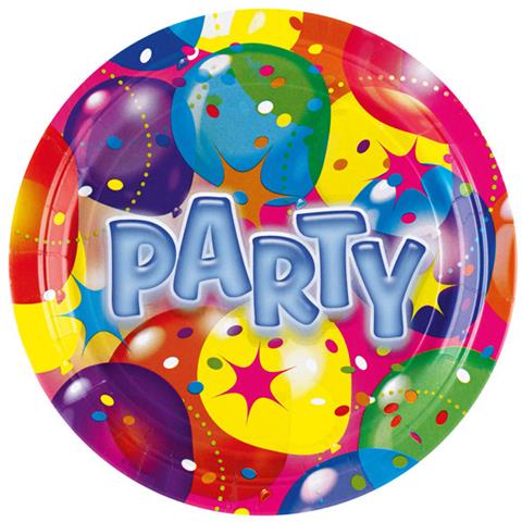 Amscan - 8 Piatti Cartone Con Palloncini Party 23 Cm - Foto 1