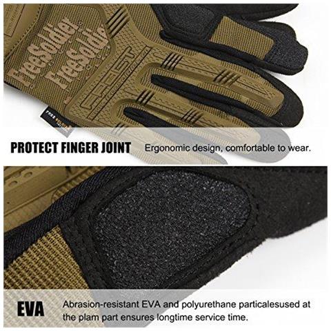 Guanti Libero Soldato Uomo Esterna Completa Finger In Bicicletta Per I Guanti Sport Camping Arrampicata Formazione Escursionismo Antiscivolo (verde Dellesercito M)  - Foto 4