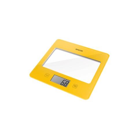 Bilancia Digitale da Cucina con Superficie in Vetro Portata 5 Kg Colore Giallo - Foto 1