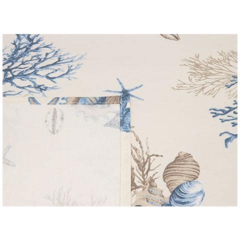 Tovaglia Cucina Copritavolo 100% Cotone Made Italy Disegno Marino Versilia Rp 140x180 Azzurro - Foto 12