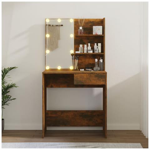 Toeletta Con Led Rovere Fumo 74,5x40x141 Cm - Foto 2