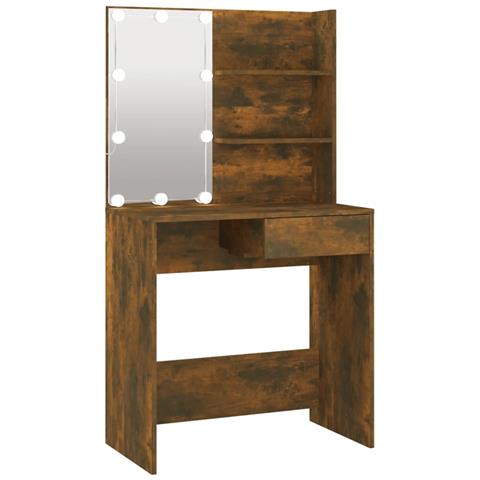 Toeletta Con Led Rovere Fumo 74,5x40x141 Cm - Foto 1