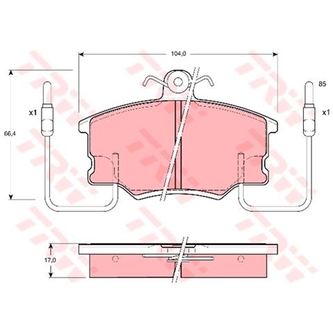 Pattini Freno Fiat Croma (154) 2000 I.e. (154.ad) Gdb464 - Foto 1