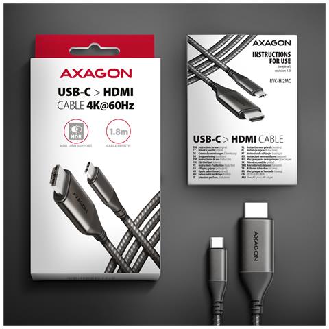 RVC-HI2MC cavo e adattatore video 1,8 m USB tipo-C HDMI Nero - Foto 11