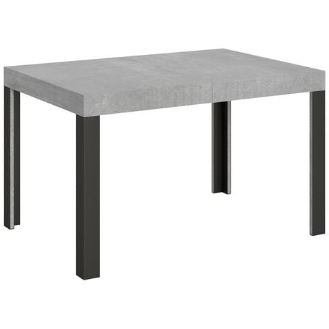 Tavolo Allungabile 90x120/224 Cm Linea Telaio Antracite - Cemento - Foto 6
