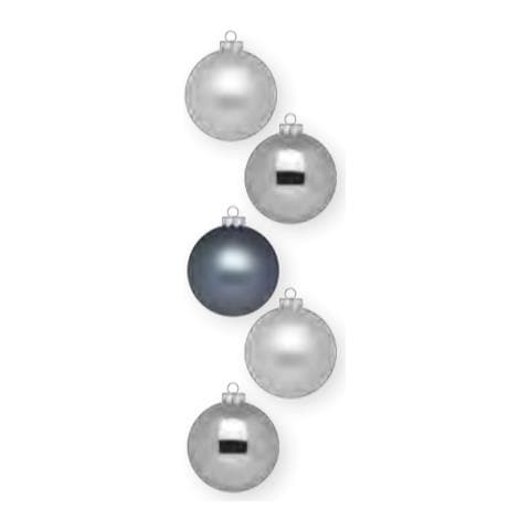 15304P812 decorazione natalizia Ornamento per palline di Natale Vetro Argento 8 pz - Foto 1