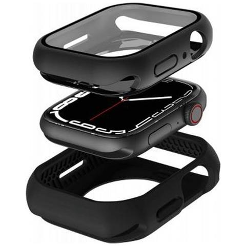 Cover Per Apple Watch 42-44mm Hybrid Solid R Rinforzata 100% Riciclata, Nero - Foto 2