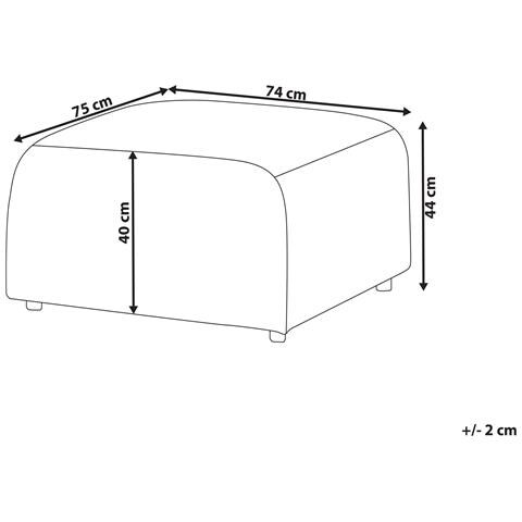 Ottomana Velluto A Coste Verde Falsterbo - Foto 2