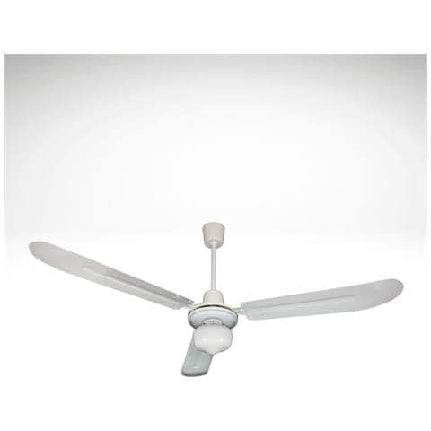 Ventilatore A Soffitto 3 Pale In Acciaio Con Luce Plafoniera Diametro 140 Cm - Foto 1