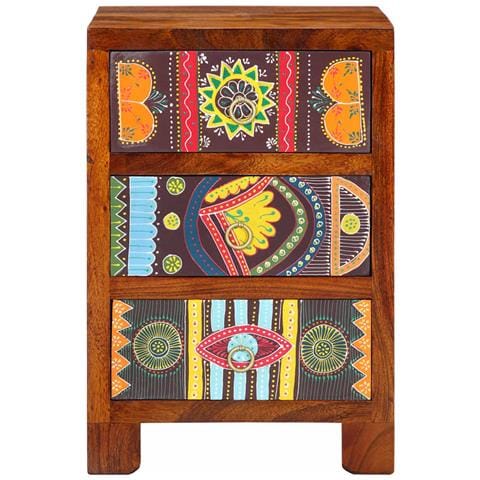 Comodino 40x40x60 Cm In Legno Massello Di Acacia - Foto 2