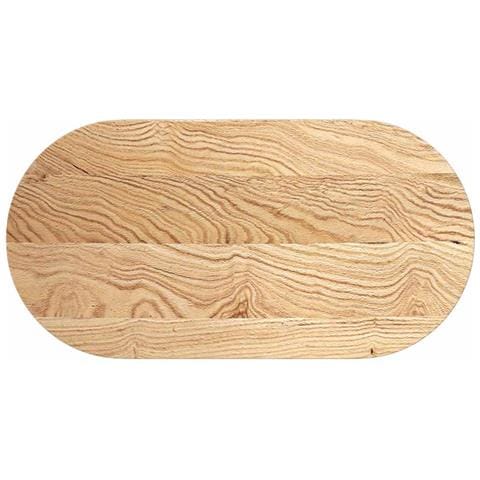 Piano Per Tavolo 100x50x2 Cm In Rovere Massello Ovale - Foto 2