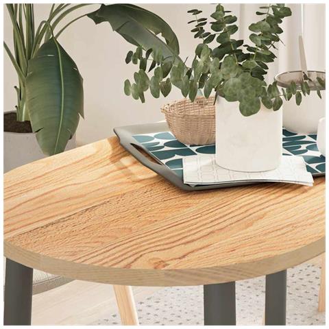 Piano Per Tavolo 100x50x2 Cm In Rovere Massello Ovale - Foto 1