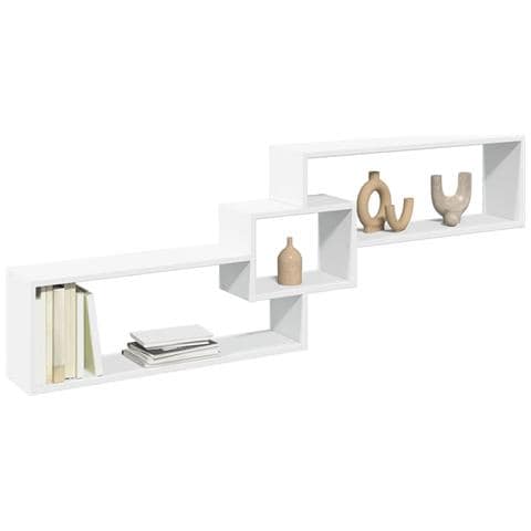 Mobile A Parete 158x18x53 Cm Bianco In Legno Multistrato - Foto 1