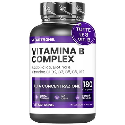 Complesso Di Vitamina B Ad Alte Dosi - 180 Compresse, Biotina, Acido Folico, B1, B2, B3, B5, B6, B12 - Riduce L'affaticamento E L'esaurimento - Foto 1