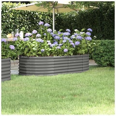 Letto Giardino Acciaio Verniciato A Polvere 152x80x36 Cm Grigio - Foto 6