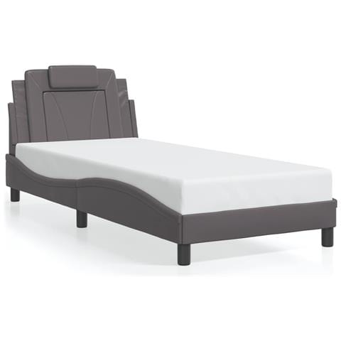 Giroletto Viana Senza Materasso Crema 90x190 Cm In Similpelle - Foto 1