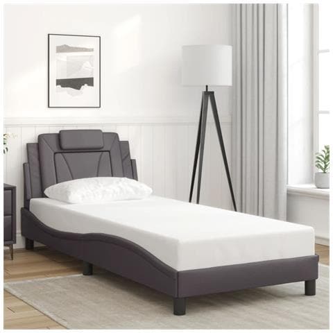 Giroletto Viana Senza Materasso Crema 90x190 Cm In Similpelle - Foto 8