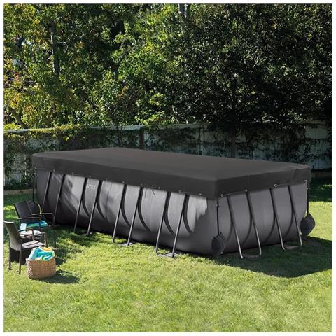 Copertura Rettangolare Per Piscina In Tessuto Oxford Nero - Foto 1