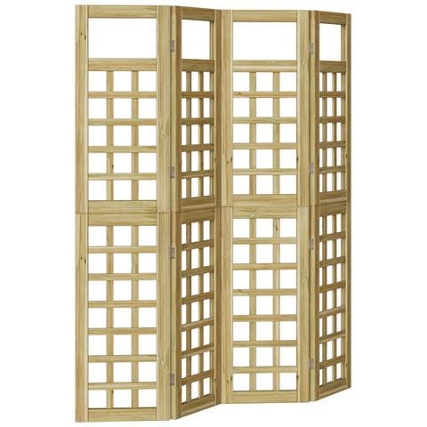 Schermo per Privacy Esterno 4 pannelli in legno di pino, Schermo Esterno 120x180 cm in legno di pino - Foto 1