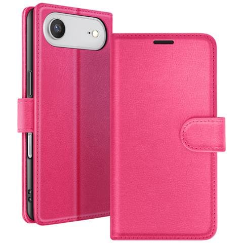 Custodia A Portafoglio Per Iphone 17 Air Funzione Supporto E Linguetta Magnetica, Fucsia - Foto 1