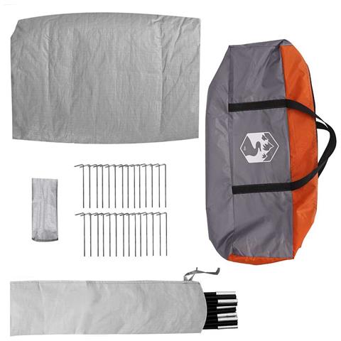 Tenda Grigio e Arancione e Nero 510 x 240 x 156 cm Poliestere - Foto 9