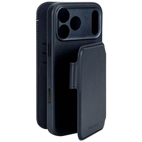 Custodia A Libro Per Iphone 17 Pro Max Magsafe In Pelle Con Cover Staccabile, Blu Marina - Foto 5