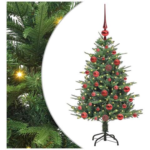 Albero di Natale artificiale preilluminato con set di palline - Foto 1