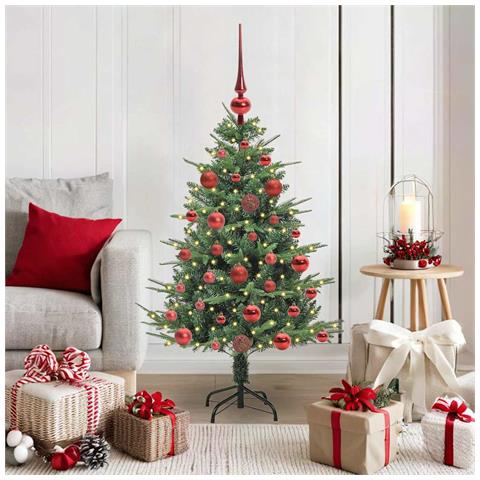 Albero di Natale artificiale preilluminato con set di palline - Foto 2