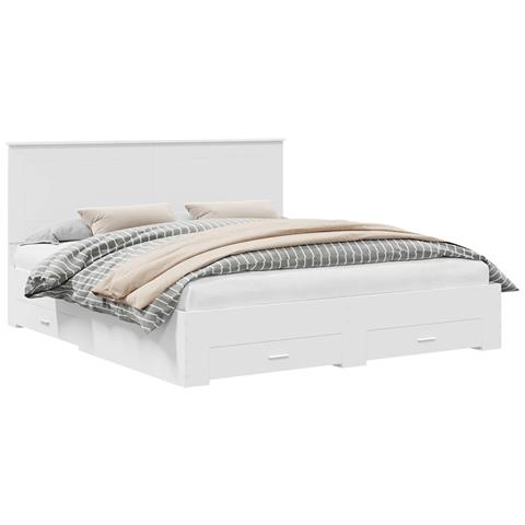 Struttura del letto Bianco 180 x 200 cm Legno multistrato - Foto 1