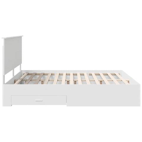 Struttura del letto Bianco 180 x 200 cm Legno multistrato - Foto 9