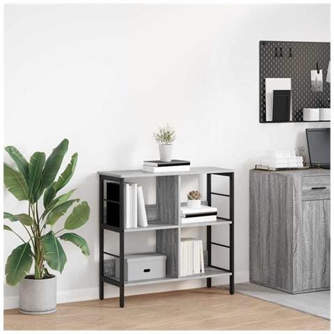 Libreria Grigio Sonoma 82 x 32 x 79 cm Legno multistrato - Foto 2