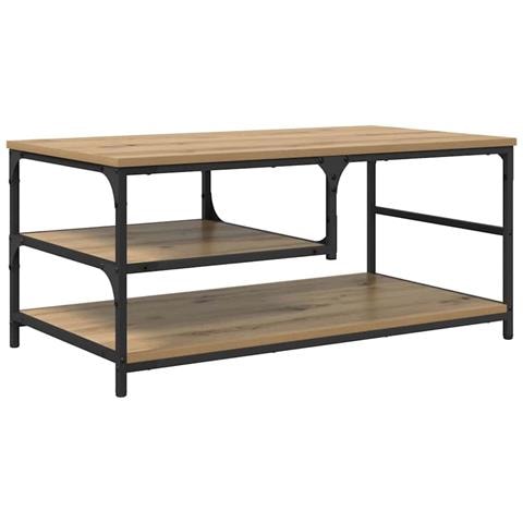 Tavolino da salotto Rovere artigianale 90 x 49 x 40 cm - Foto 1