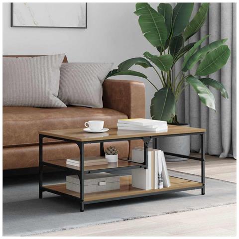 Tavolino da salotto Rovere artigianale 90 x 49 x 40 cm - Foto 2