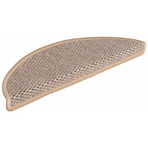 Tappeti Adesivi Scale Aspetto Sisal 30pz 56x17x3cm Beige Chiaro - Foto 2