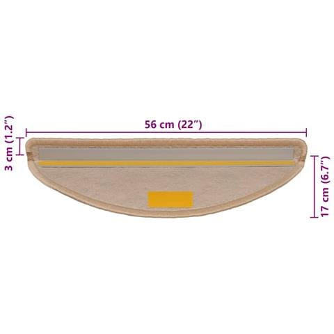 Tappeti Adesivi Scale Aspetto Sisal 30pz 56x17x3cm Beige Chiaro - Foto 8