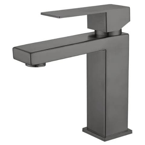 Rubinetto per lavabo da bagno, Blackswan, tipo M311, modello corto grigio antracite, misura 18,5 cm - Foto 1