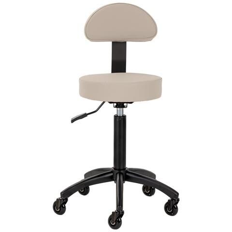 sgabello parrucchiere D026 grigio-beige - Foto 2