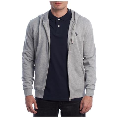 Felpa Con Cappuccio E Zip Da Uomo Us41162009 - Foto 1