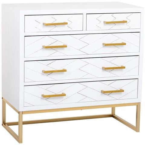 Cassettiera 4 Cassetti Legno E Metallo 80x39,5x81h Cm - Foto 1