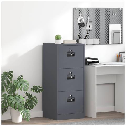 Armadio per File con cassetto Antracite 44 x 50 x 106.5 cm - Foto 2