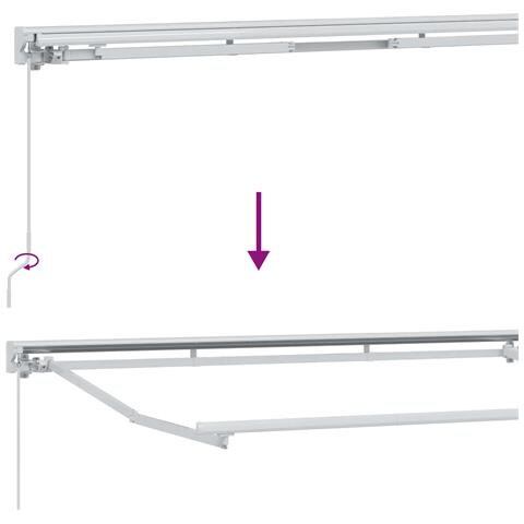 Cornice per Tenda Manuale con LED Giallo e Arancione 4 × 3 m - Foto 9