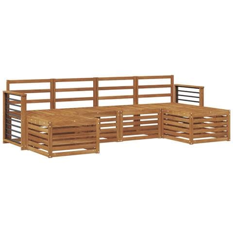Set divani 6 pcs Naturale Legno di Acacia Massello - Foto 1