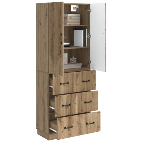 Set di armadi 2 pcs Rovere Artigianale 66 x 34,5 x 87 cm - Foto 2