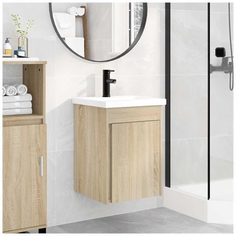 Mobile bagno con rubinetto Rovere Sonoma 42 x 40 x 74,5 cm - Foto 2