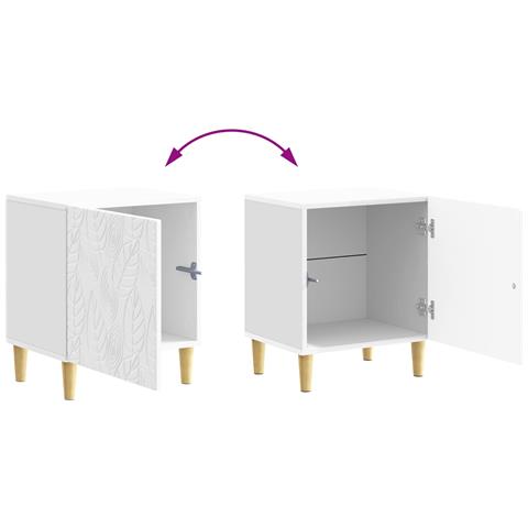Comodino 2 pcs Bianco Lucido 43 x 34,5 x 50 cm - Foto 9