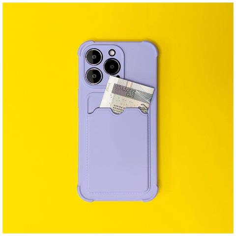 Custodia Armor Per Iphone 13 Mini, Custodia Per Portafoglio Di Carte, Silicone Con Airbag, Custodia Protettiva, Arancione. - Foto 1